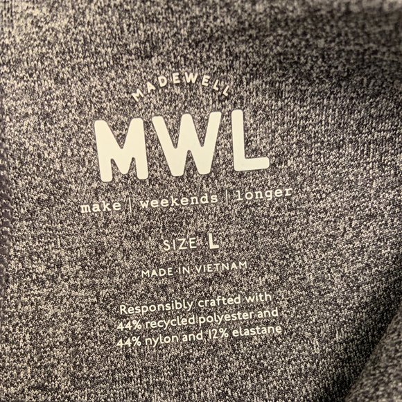 Madewell Women's MWL Form High-Rise 25" Leggings NB877 Grey Size L - Picture 5 of 7